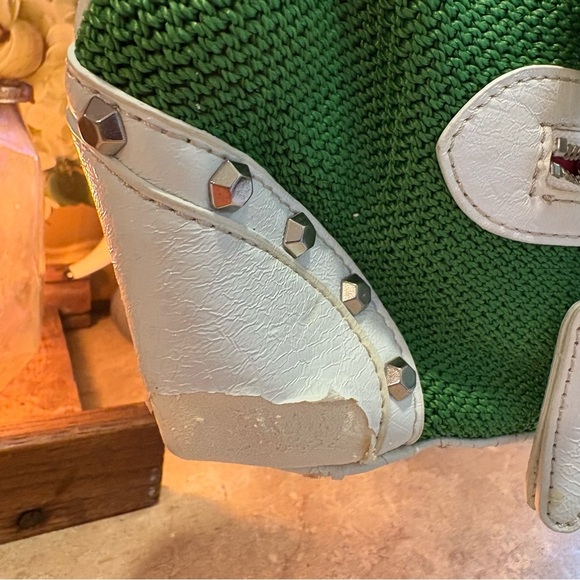 The Sak green purse 100% poly propylene medium size with 7 pockets*project bag* - Picture 4 of 10